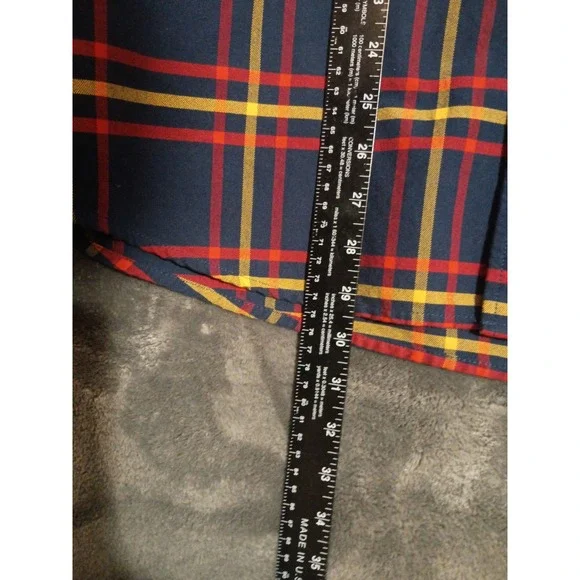 LL Bean Signature Oxford Plaid Mens Shirt XXL Slim Fit Casual Work wear - Picture 6 of 7